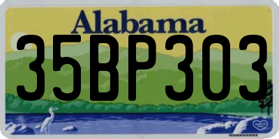 AL license plate 35BP303