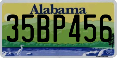 AL license plate 35BP456