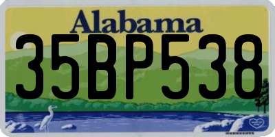 AL license plate 35BP538