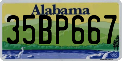AL license plate 35BP667