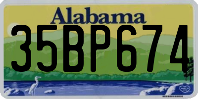 AL license plate 35BP674