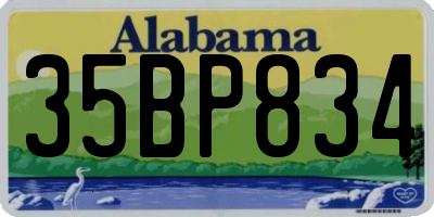 AL license plate 35BP834