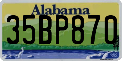 AL license plate 35BP870