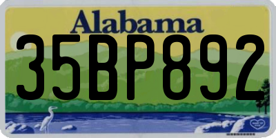 AL license plate 35BP892