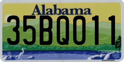 AL license plate 35BQ011
