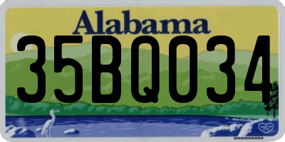 AL license plate 35BQ034