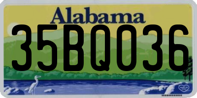 AL license plate 35BQ036