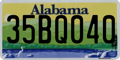 AL license plate 35BQ040