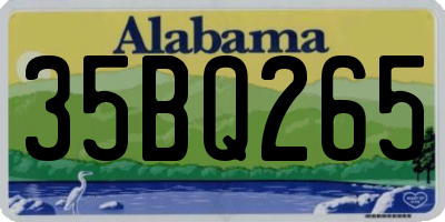 AL license plate 35BQ265