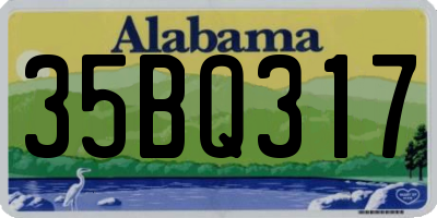 AL license plate 35BQ317