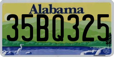 AL license plate 35BQ325
