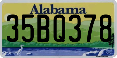 AL license plate 35BQ378