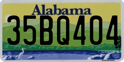 AL license plate 35BQ404