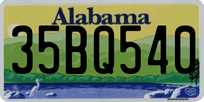 AL license plate 35BQ540
