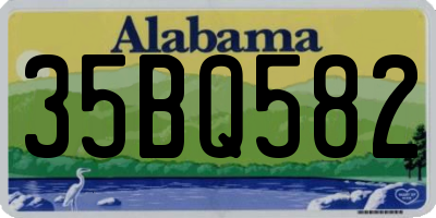 AL license plate 35BQ582
