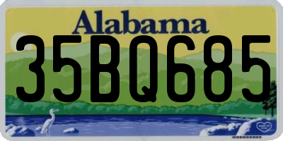 AL license plate 35BQ685