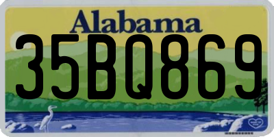 AL license plate 35BQ869