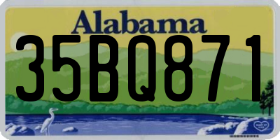 AL license plate 35BQ871