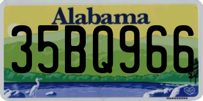 AL license plate 35BQ966