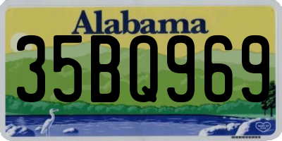 AL license plate 35BQ969