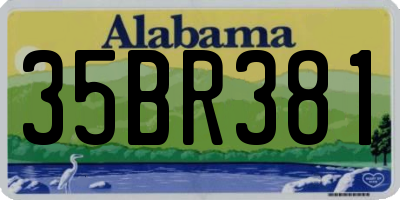 AL license plate 35BR381