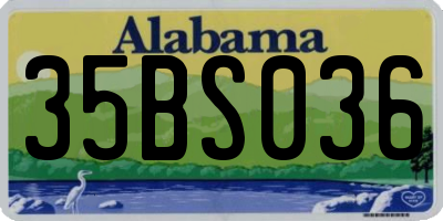 AL license plate 35BS036