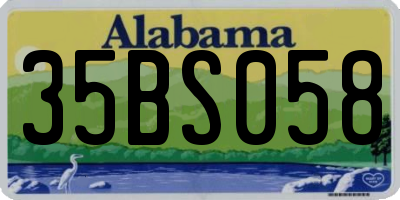 AL license plate 35BS058