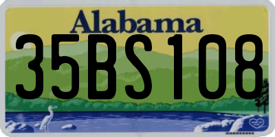 AL license plate 35BS108
