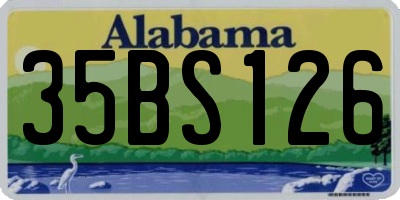 AL license plate 35BS126