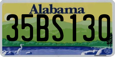 AL license plate 35BS130