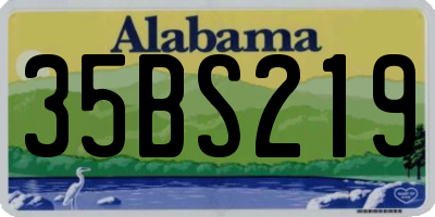 AL license plate 35BS219