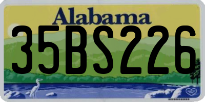 AL license plate 35BS226