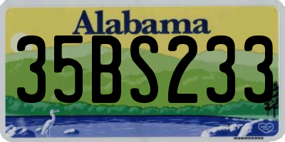AL license plate 35BS233