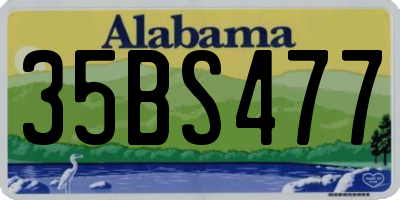 AL license plate 35BS477
