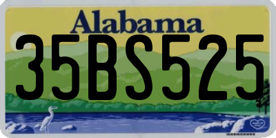 AL license plate 35BS525