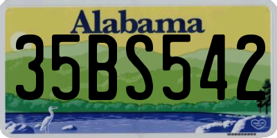 AL license plate 35BS542