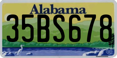 AL license plate 35BS678