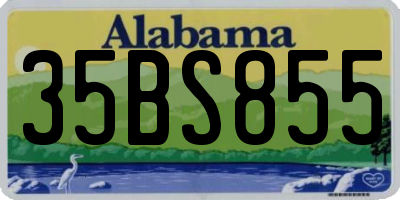 AL license plate 35BS855