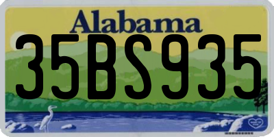 AL license plate 35BS935