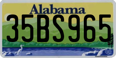 AL license plate 35BS965
