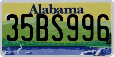 AL license plate 35BS996