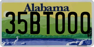 AL license plate 35BT000