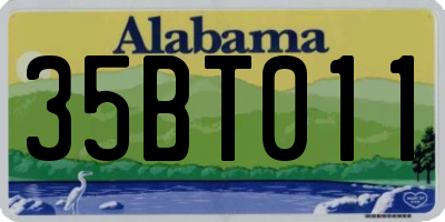 AL license plate 35BT011