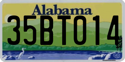 AL license plate 35BT014