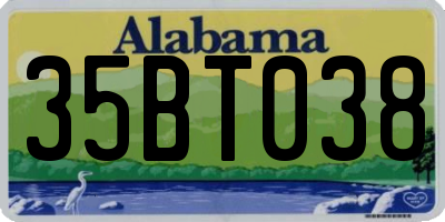 AL license plate 35BT038