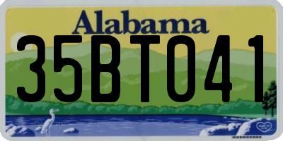 AL license plate 35BT041