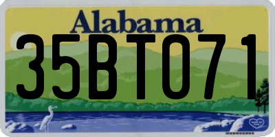 AL license plate 35BT071