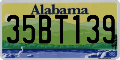 AL license plate 35BT139