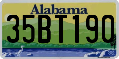 AL license plate 35BT190