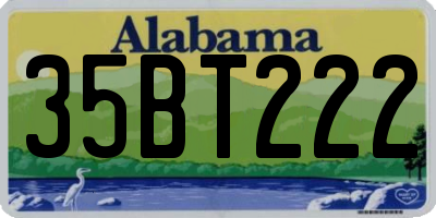 AL license plate 35BT222